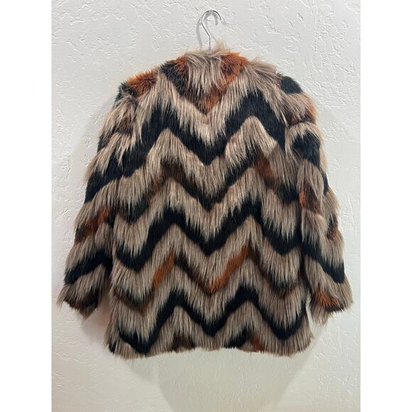 Amuse Society Faux Fur Chevron Jacket – Size XS - Picture 7 of 14